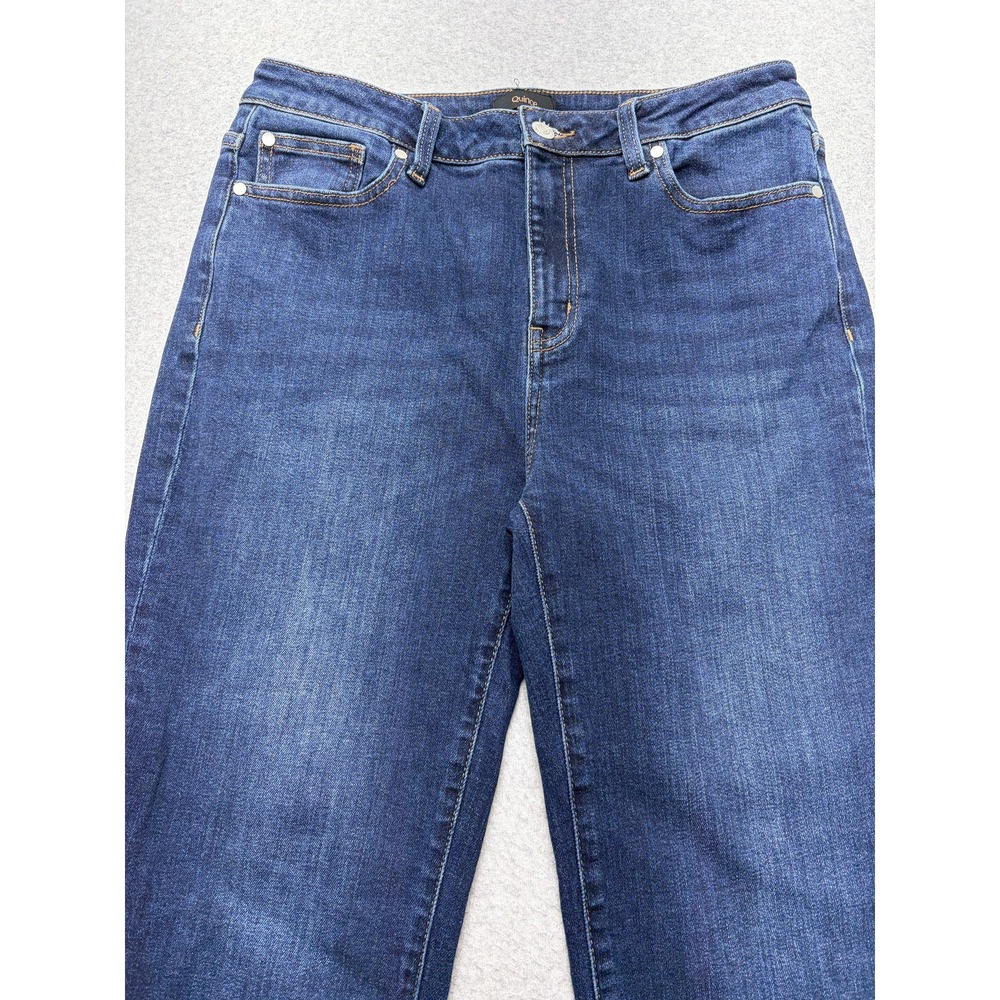 Quince Jeans Womens 31x28 Blue Bella Stretch Straight High Rise Dark Wash Denim - Picture 3 of 15